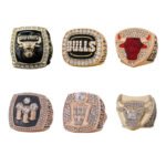 Chicago Bulls Championship Ring Set,With Wooden Display Box