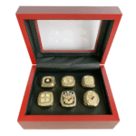 Pittsburgh Steelers Super Bowl Championship Rings Set,With Wooden Display Box