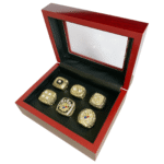 Pittsburgh Steelers Super Bowl Championship Rings Set,With Wooden Display Box