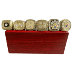 Pittsburgh Steelers Super Bowl Championship Rings Set,With Wooden Display Box