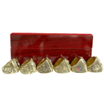 Pittsburgh Steelers Super Bowl Championship Rings Set,With Wooden Display Box